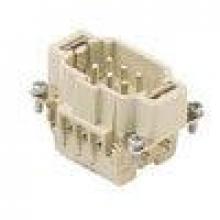 Techspan E06PS - MALE INSERT - 6P+Ground  16A MAX - 600V  SCREW TERMINAL WITH WIRE PROTECTION