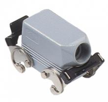 Techspan ESTL10D6 - HOOD - 10P+Ground    DOUBLE LEVERS  SIDE ENTRY  HIGH CONSTRUCTION  CABLE GLAND PG 22