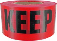 Techspan BT-338(1000) - DANGER KEEP OUT  RED 1000Inch ROLL