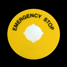 Techspan B3-7603-2 - EMERGENCY STOP LABEL FOR P/B