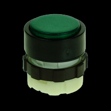 Techspan BS3DLGREEN - Illuminable Push Button, Spring Return,