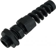 Techspan RFC07AA - FLEX CONN Pg7  .11-.26in  BLACK c/w O-ring and locknut