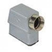 Techspan ASTP10S4 - HOOD - 10P+Ground    TWO PEGS  SIDE ENTRY  HIGH CONSTRUCTION  CABLE GLAND PG 16