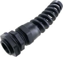 Techspan RFC13NA - FLEX CONN .500in NPT  .23-.47in  BLACK c/w O-ring and locknut