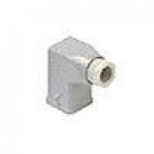 Techspan ATEP03SA2 - HOOD - 3 or 4P+Ground    TWO PEGS  TOP ENTRY  ANGLED  METAL TYPE  GRAY  CABLE GLAND PG 11