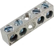 Techspan NA402 - Aluminum Neutral bar, Tin Plated, 14-4 awg Copper and Aluminum, 4 circuits