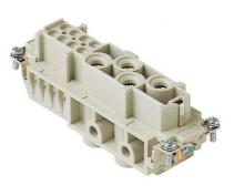 Techspan MP4/8RS - FEMALE INSERT - 4P+8P+Ground  80A MAX - 600V+16A MAX - 600V  SCREW TERMINAL