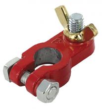 Techspan 762693 - BATT TERM WING-NUT LEAD POSITIVE 3/8" RED 10PK