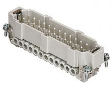 Techspan E24PS - MALE INSERT - 24P+Ground  16A MAX - 600V  SCREW TERMINAL WITH WIRE PROTECTION