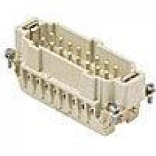 Techspan E16PS - MALE INSERT - 16P+Ground  16A MAX - 600V  SCREW TERMINAL WITH WIRE PROTECTION