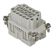 Techspan EQ18RC - FEMALE INSERT - 18P+Ground  16A MAX - 600V  HIGH DENSITY CRIMP TERMINATION