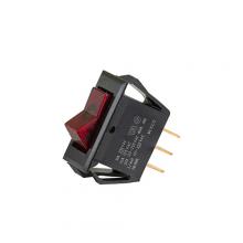 Techspan 35-689 - Switch Rocker Spst Quick Connect 15A Red