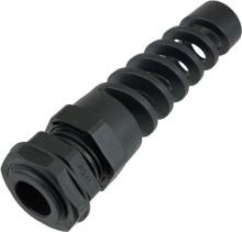 Techspan RFC11AR - FLEX CONN Pg11  .11-.28in  BLACK c/w O-ring and locknut