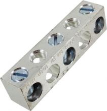 Techspan NA418 - Aluminum Neutral bar, Tin Plated, 14-2/0 awg Copper and Aluminum, 3 circuits