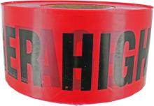 Techspan BT-337(1000) - DANGER HIGH VOLTAGE AREA RED 1000Inch ROLL