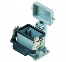 Techspan ES1L06SC4 - SURFACE MOUNTING BASE - 6P+Ground    SINGLE LEVER AND COVER  SINGLE PORT  CABLE GLAND PG 16