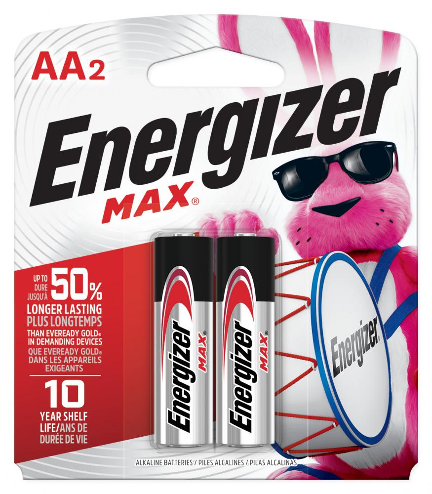 Energizer MAX AA Batteries (2 Pack), Double A Alkaline Batteries<span class=' ItemWarning' style='display:block;'>Item is usually in stock, but we&#39;ll be in touch if there&#39;s a problem<br /></span>