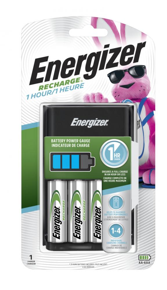 Energizer 1 Hour Battery Charger for Rechargeable AA and AAA Batteries<span class=' ItemWarning' style='display:block;'>Item is usually in stock, but we&#39;ll be in touch if there&#39;s a problem<br /></span>