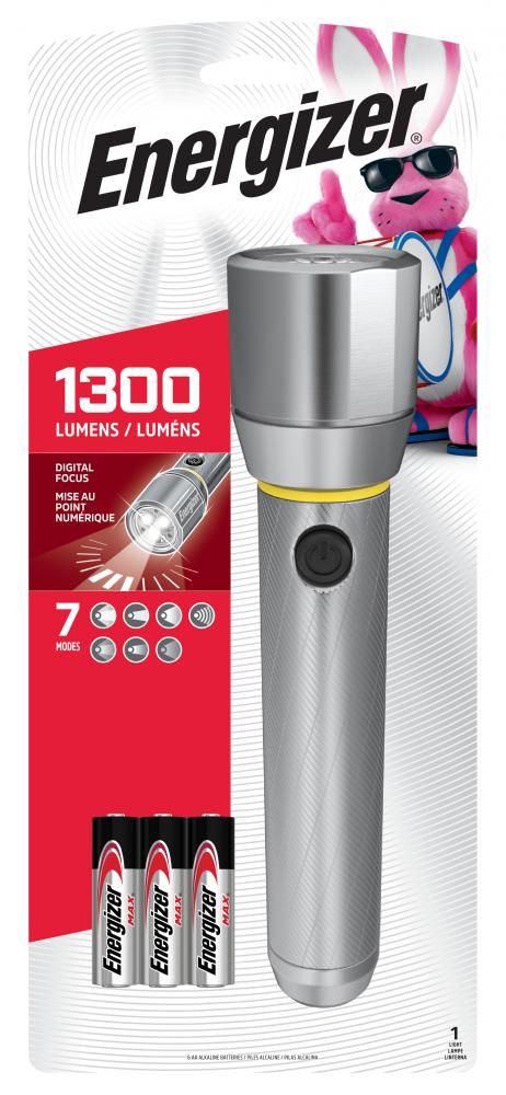 Energizer Vision HD Extra Performance Metal Flashlight with Digital Focus<span class=' ItemWarning' style='display:block;'>Item is usually in stock, but we&#39;ll be in touch if there&#39;s a problem<br /></span>