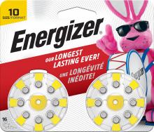 Energizer AZ10DP-16 - Energizer Hearing Aid Batteries Size 10, Yellow Tab, 16 Pack