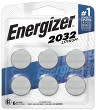 Energizer 2032BP-6 - Energizer 2032 Batteries (6 Pack), 3V Lithium Coin Batteries