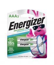 Energizer NH12BP-2 - Energizer Power Plus Rechargeable AAA Batteries (2 Pack), Triple A Batteries