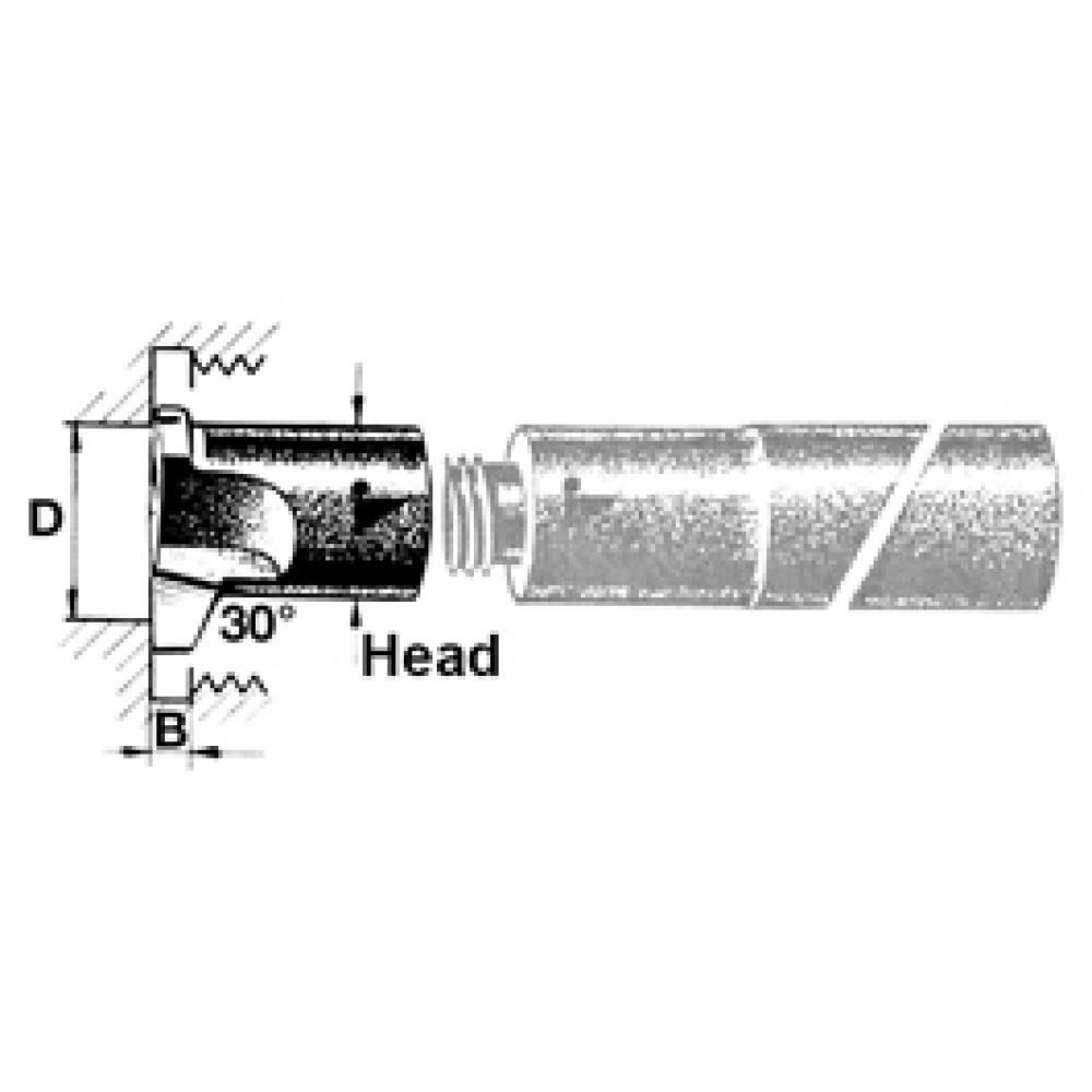 #8 THREAD RECESSING HEAD<span class=' ItemWarning' style='display:block;'>Item is usually in stock, but we&#39;ll be in touch if there&#39;s a problem<br /></span>