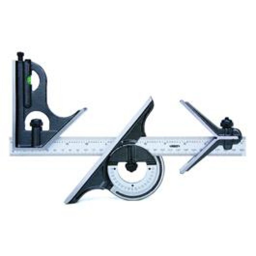 COMBINATION SQUARE SET 12IN RULE W/ 1/8 AND 1/16 GRADS PLUS 1/32 AND 1/64 GRADS<span class=' ItemWarning' style='display:block;'>Item is usually in stock, but we&#39;ll be in touch if there&#39;s a problem<br /></span>