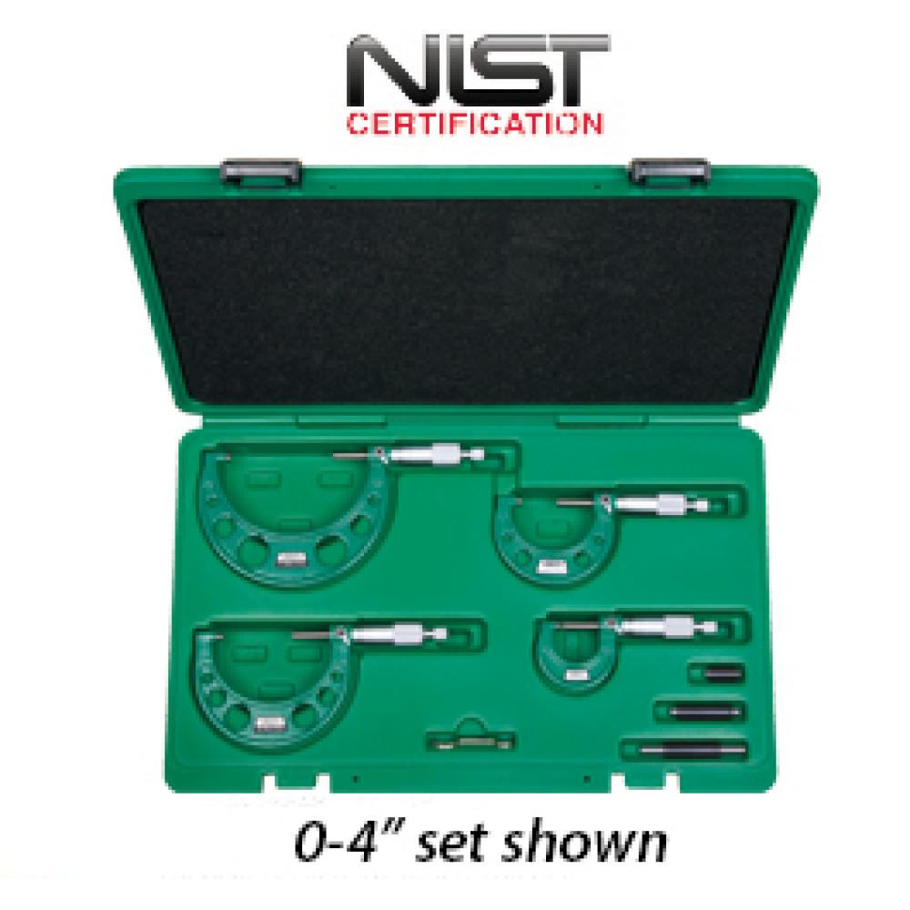 OUTSIDE MICROMETER SET 4PCS 0-4IN RES 0.0001IN<span class=' ItemWarning' style='display:block;'>Item is usually in stock, but we&#39;ll be in touch if there&#39;s a problem<br /></span>