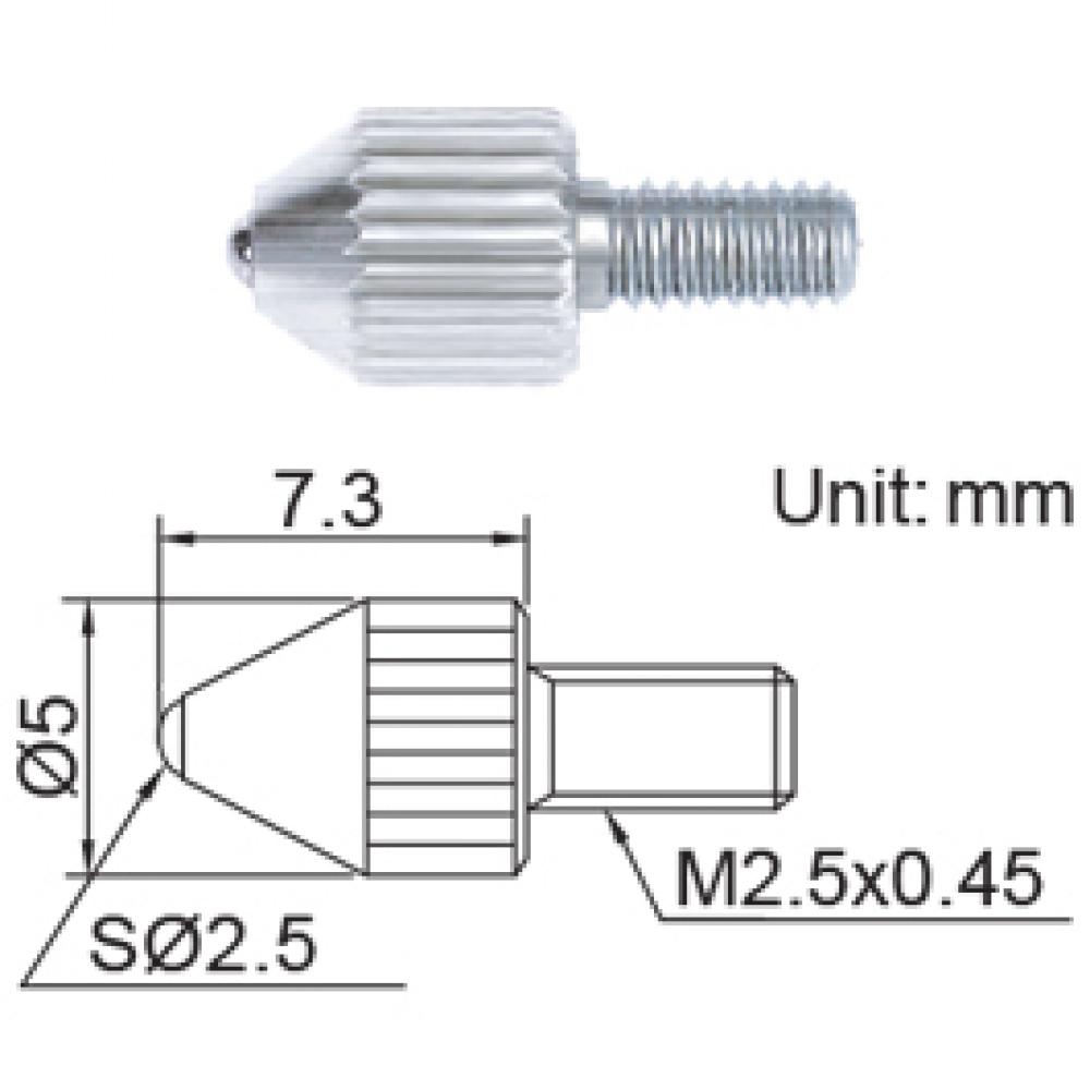 BALL POINTS CARBIDE 2.5MM M2.5X0.45 FOR METRIC DIAL INDICATORS<span class=' ItemWarning' style='display:block;'>Item is usually in stock, but we&#39;ll be in touch if there&#39;s a problem<br /></span>