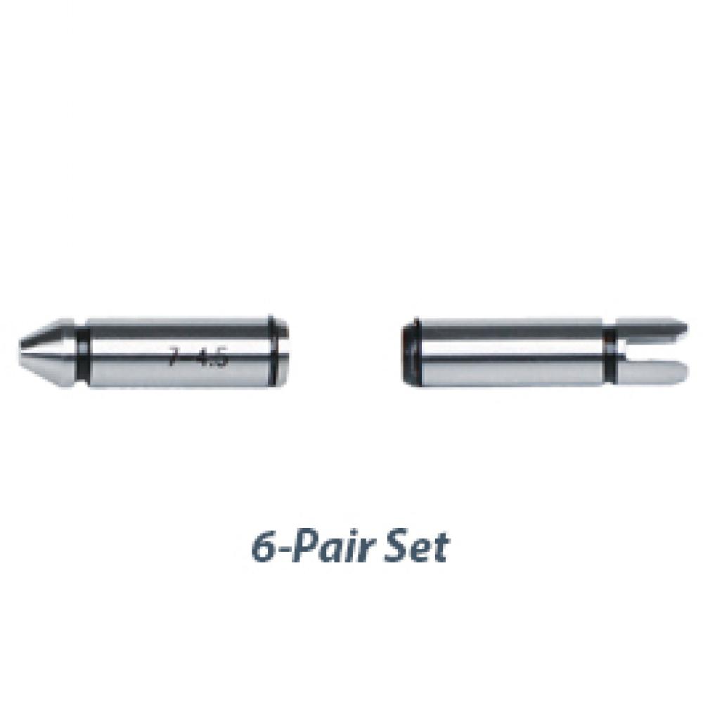 V-SHAPED AND CONE-SHAPED ANVILS FOR INTERNAL MICROMETER METRIC UNIFIED SCREW (60 DEG THRD) 6PCS<span class=' ItemWarning' style='display:block;'>Item is usually in stock, but we&#39;ll be in touch if there&#39;s a problem<br /></span>