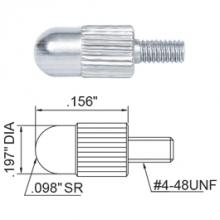 KAR Industrial Inc. 282753 - SHELL TYPE POINTS L: 3.97MM 4-48UNF FOR INCH DIAL INDICATORS