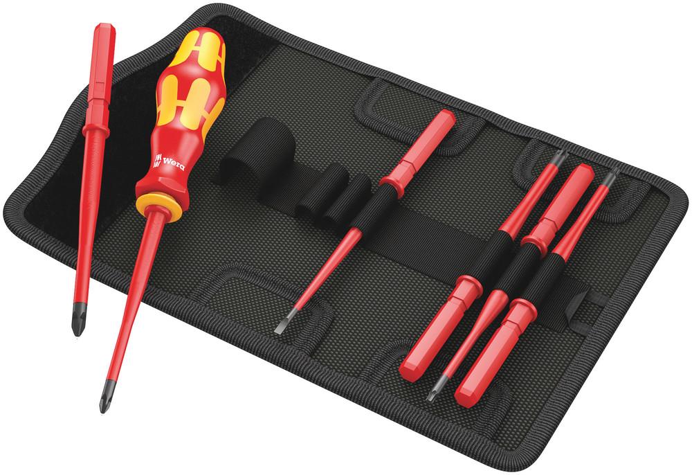 Kraftform Kompakt VDE 7 extra slim 1 Bit set with handle and inter-changeable blades<span class=' ItemWarning' style='display:block;'>Item is usually in stock, but we&#39;ll be in touch if there&#39;s a problem<br /></span>