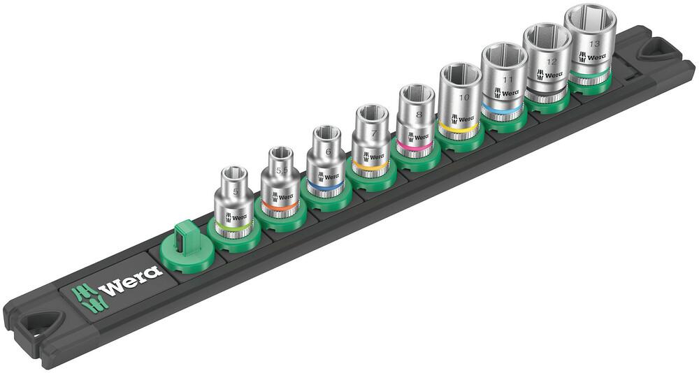 Magnetic socket rail A 4 Zyklop socket set, 1/4&#34; drive, 9 pieces<span class=' ItemWarning' style='display:block;'>Item is usually in stock, but we&#39;ll be in touch if there&#39;s a problem<br /></span>