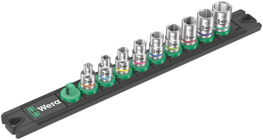 Magnetic socket rail A Imperial 1 Zyklop socket set, 1/4&#34; drive, imperial, 9 pieces<span class=' ItemWarning' style='display:block;'>Item is usually in stock, but we&#39;ll be in touch if there&#39;s a problem<br /></span>