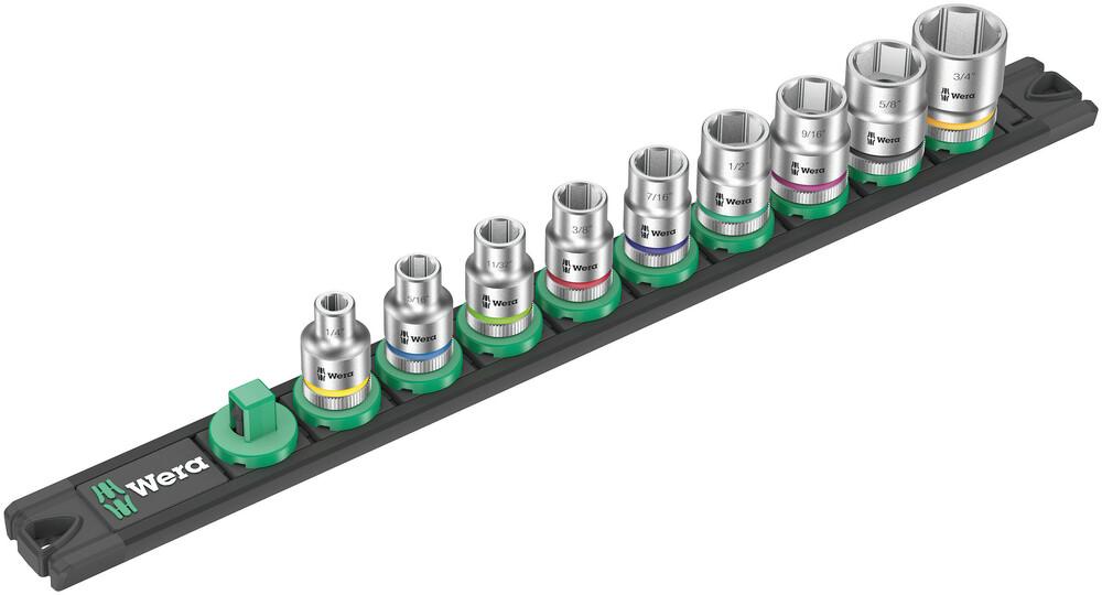 Magnetic socket rail B Imperial 1 Zyklop socket set 3/8&#34; drive, imperial, 9 pieces<span class=' ItemWarning' style='display:block;'>Item is usually in stock, but we&#39;ll be in touch if there&#39;s a problem<br /></span>