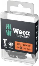 Wera Tools 05057620001 - 855/1 IMP DC PZ 1 X 25 MM POZIDRIV-BITS, IMPACT (1 Pack = 10pcs)