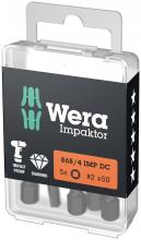 Wera Tools 05057671001 - 868/4 IMP DC # 2 X 50 MM BITS FOR SQUARE SOCKET HEAD SCREW, IMPACT (1 Pack = 5pcs)