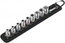 Wera Tools 05003883001 - Belt 4 Zyklop socket set, 1/4" drive, 9 pieces