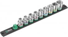 Wera Tools 05005480001 - Magnetic socket rail C Imperial 1 Zyklop socket set, 1/2" drive, imperial, 9 pieces