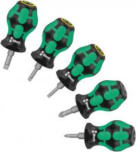 Wera Tools 05008871001 - Stubby Set, 5pc Pozidriv / Slotted