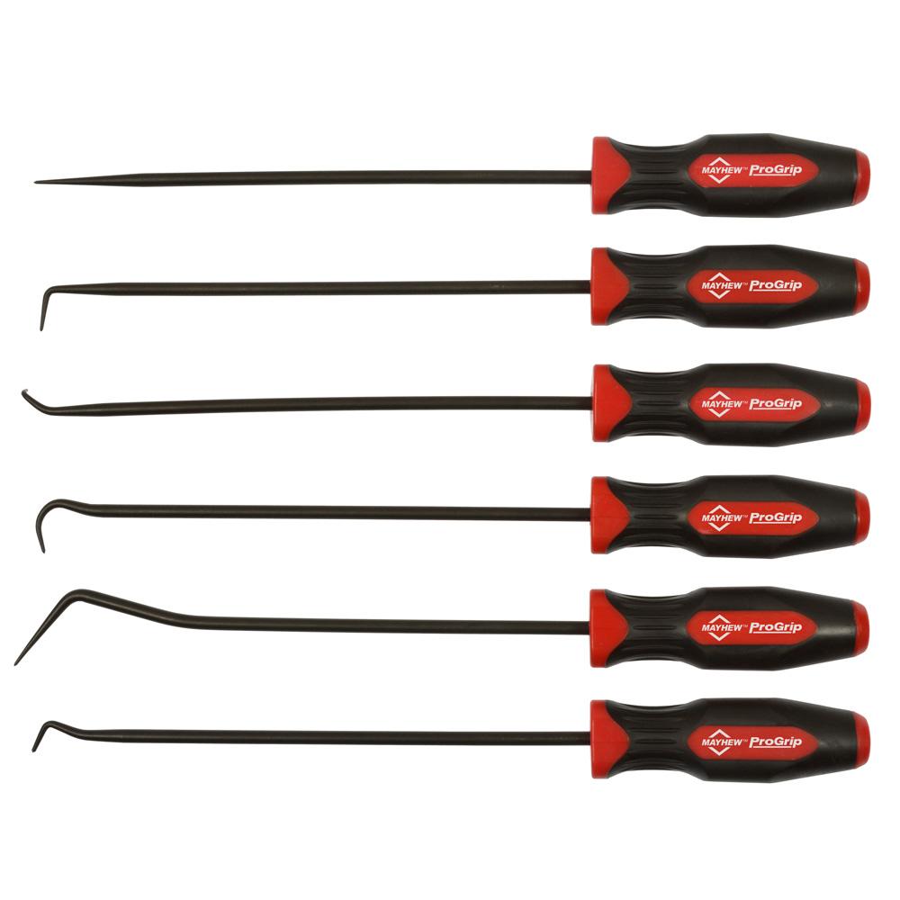 MAYHEW PROâ„¢ 6 PC PROGRIP Long Pick Set 13095 Made in the USA<span class=' ItemWarning' style='display:block;'>Item is usually in stock, but we&#39;ll be in touch if there&#39;s a problem<br /></span>