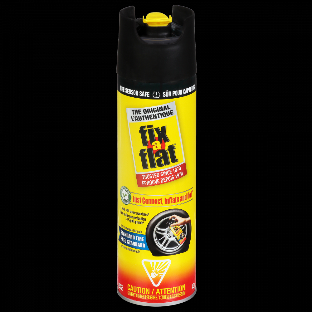 Fix-A-Flat® Standard Tire Sealant/Inflator, 453g Aerosol<span class=' ItemWarning' style='display:block;'>Item is usually in stock, but we&#39;ll be in touch if there&#39;s a problem<br /></span>