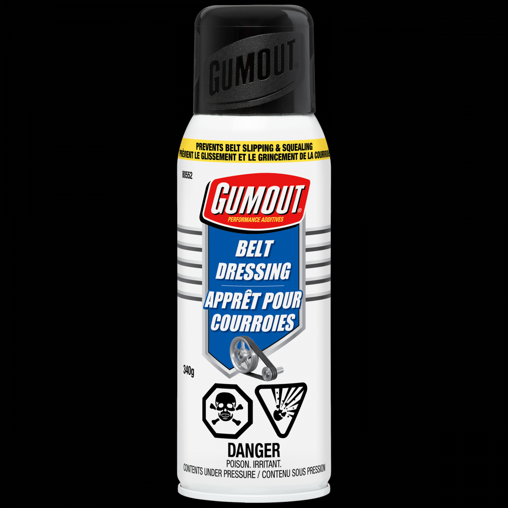 Gumout® Belt Dressing Conditioner 120DA, 340g Aerosol<span class=' ItemWarning' style='display:block;'>Item is usually in stock, but we&#39;ll be in touch if there&#39;s a problem<br /></span>