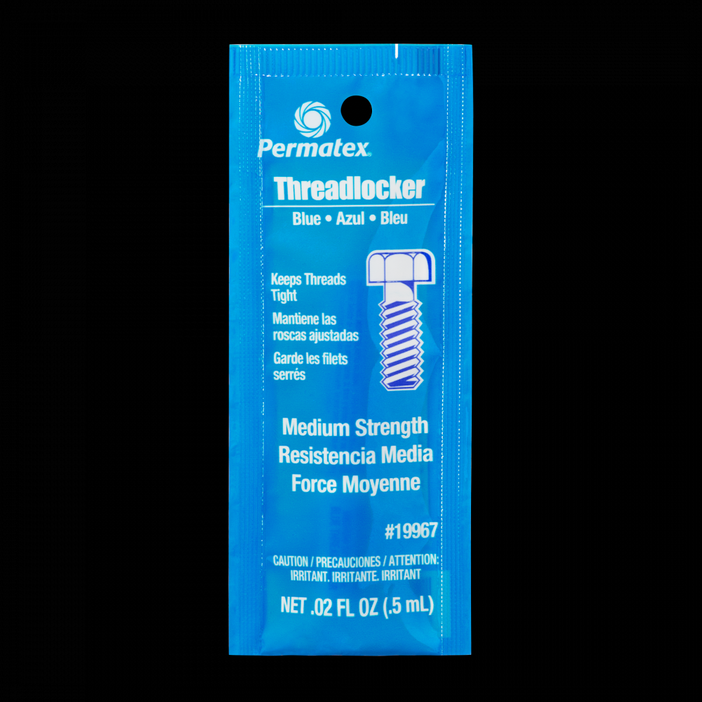 Permatex® Blue Medium Strength 242 Threadlocker, 0.5mL tube<span class=' ItemWarning' style='display:block;'>Item is usually in stock, but we&#39;ll be in touch if there&#39;s a problem<br /></span>