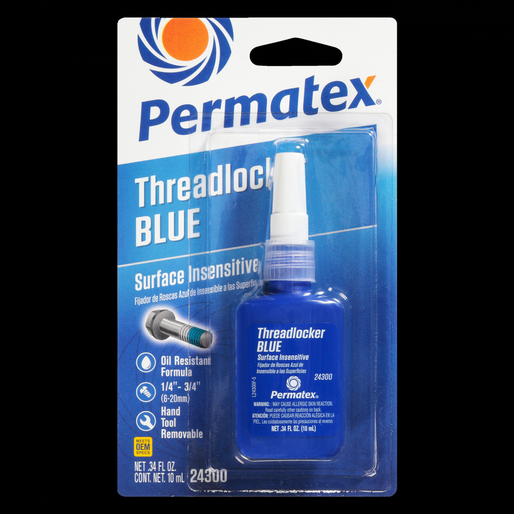 Permatex® Blue Surface Insensitive 243 Threadlocker, 10mL Bottle<span class=' ItemWarning' style='display:block;'>Item is usually in stock, but we&#39;ll be in touch if there&#39;s a problem<br /></span>