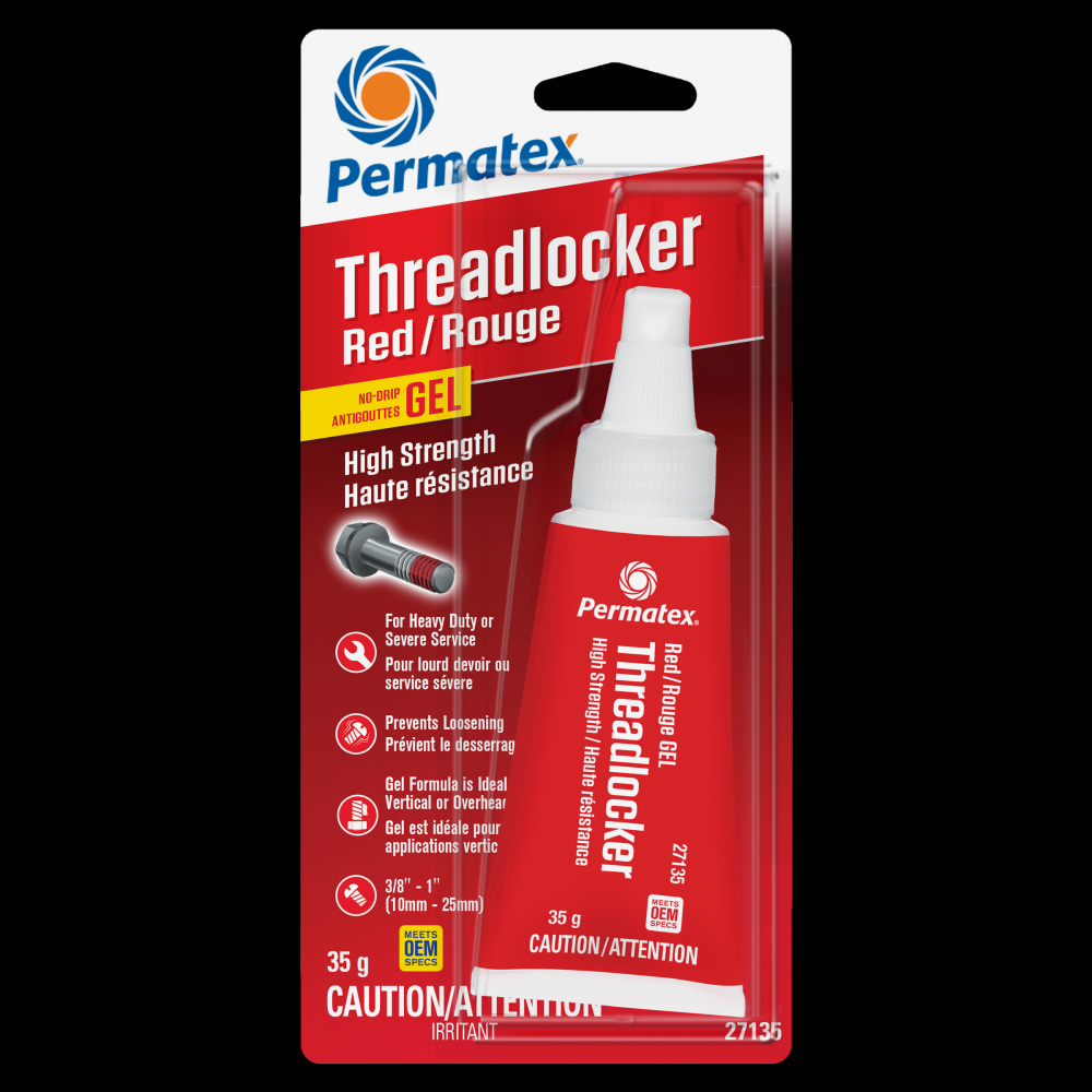 Permatex® Red GEL High Strength 271 Threadlocker, 35g Tube<span class=' ItemWarning' style='display:block;'>Item is usually in stock, but we&#39;ll be in touch if there&#39;s a problem<br /></span>