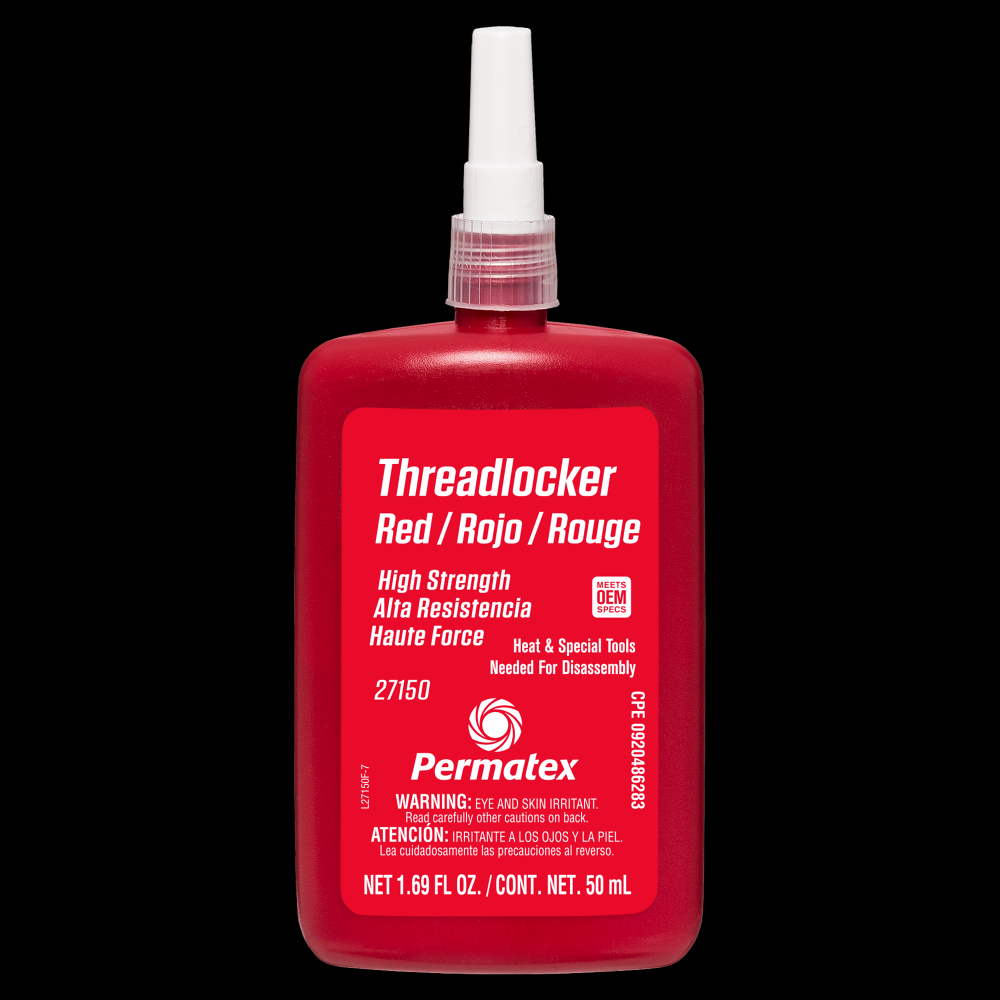 Permatex® Red High Strength 271 Threadlocker, 50mL Bottle<span class=' ItemWarning' style='display:block;'>Item is usually in stock, but we&#39;ll be in touch if there&#39;s a problem<br /></span>