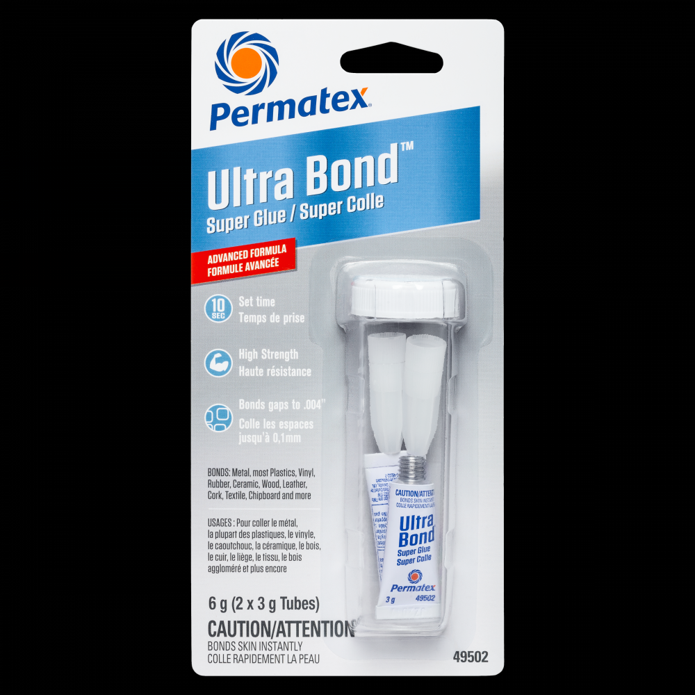 Permatex® Ultra Bond® 495 Instant Adhesive, 2g Tube<span class=' ItemWarning' style='display:block;'>Item is usually in stock, but we&#39;ll be in touch if there&#39;s a problem<br /></span>