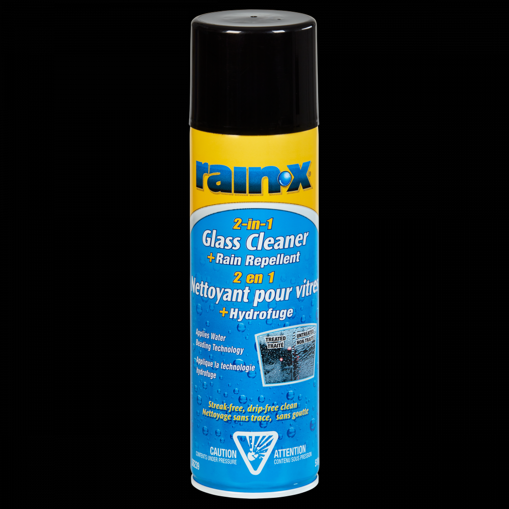 Rain-X® 2-in-1 Glass Cleaner with Rain Repellent, 510g Aerosol<span class=' ItemWarning' style='display:block;'>Item is usually in stock, but we&#39;ll be in touch if there&#39;s a problem<br /></span>